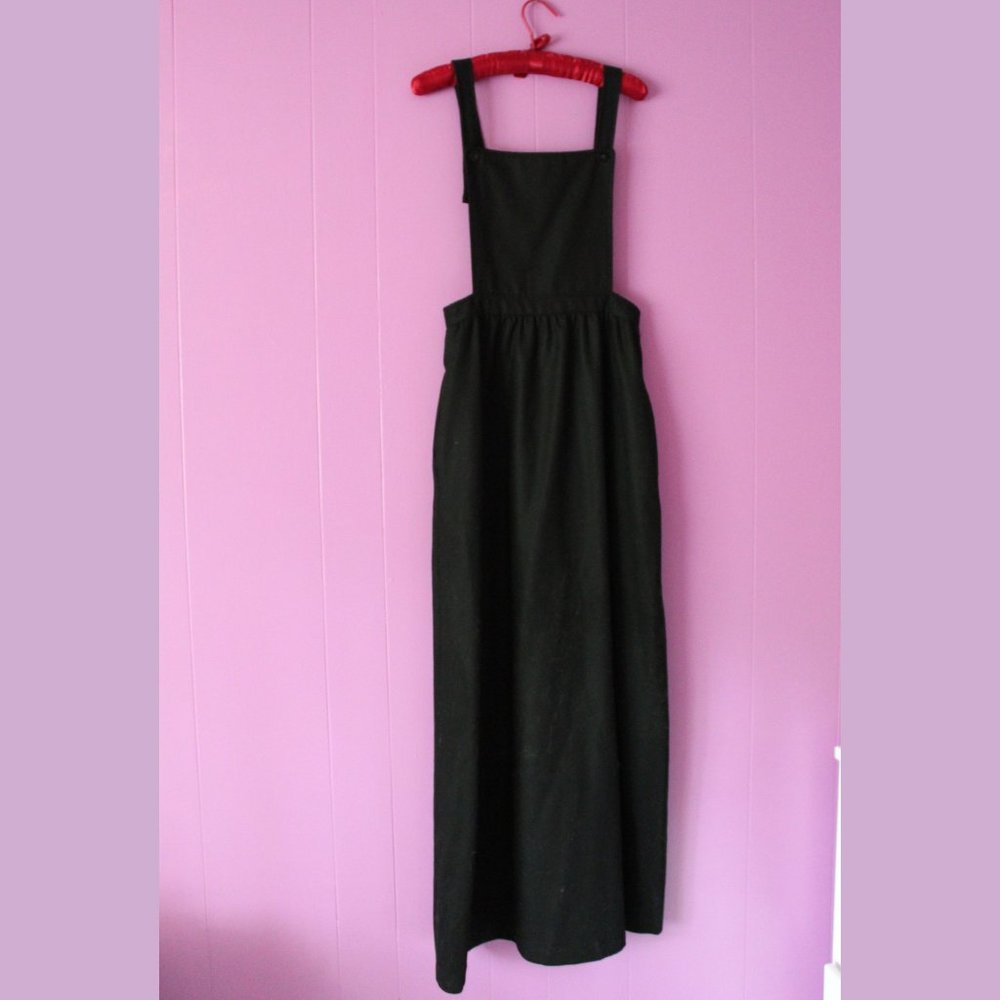 Vintage full-length wool pinafore